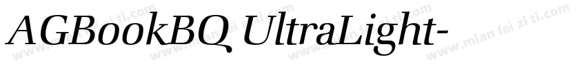 AGBookBQ UltraLight字体转换